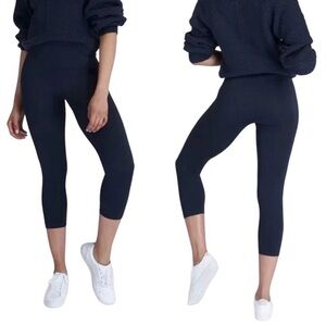 NWT Spanx Cropped Look At Me Now Leggings Port Navy Women’s 1X